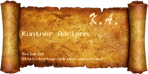 Kuntner Adrienn névjegykártya